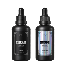 Pure and Aromatic Herbal Regrowth Oil bottles
